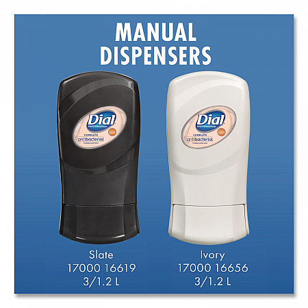 FIT Universal Manual Dispenser, 1.2 L, 4 x 5.13 x 10.5, Ivory, 3/Carton (16656)
