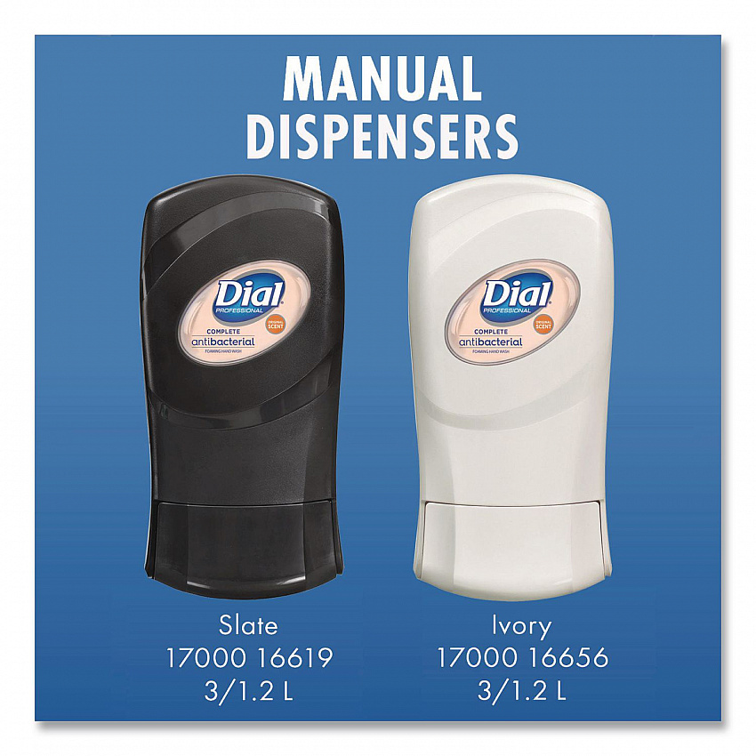 FIT Universal Manual Dispenser, 1.2 L, 4 x 5.13 x 10.5, Ivory, 3/Carton (16656)