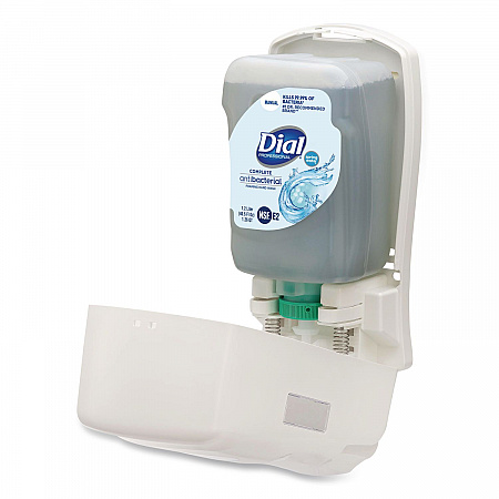 FIT Universal Manual Dispenser, 1.2 L, 4 x 5.13 x 10.5, Ivory, 3/Carton (16656)
