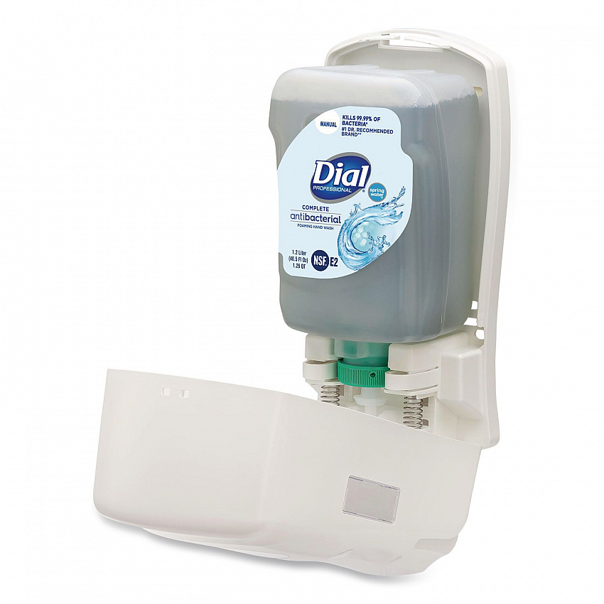 FIT Universal Manual Dispenser, 1.2 L, 4 x 5.13 x 10.5, Ivory, 3/Carton (16656)