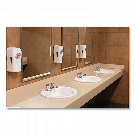 FIT Universal Manual Dispenser, 1.2 L, 4 x 5.13 x 10.5, Ivory, 3/Carton (16656)