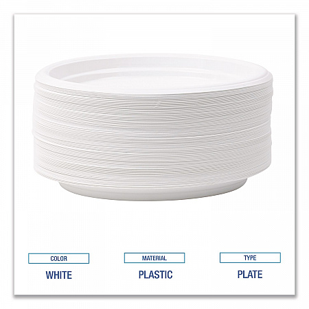 Hi-Impact Plastic Dinnerware, Plate, 6