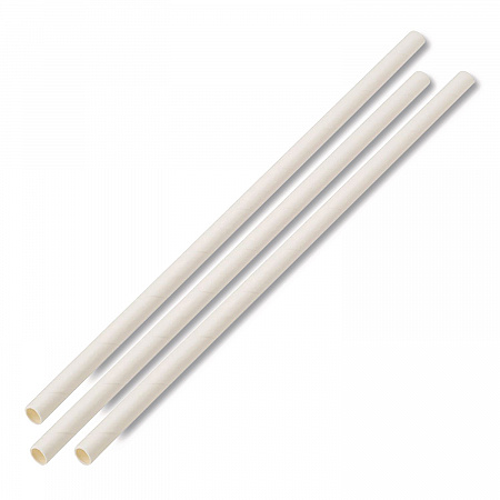 Unwrapped Paper Straws, 7.75 x 0.25, White, 4,800/Carton (PPRSTRWUW)