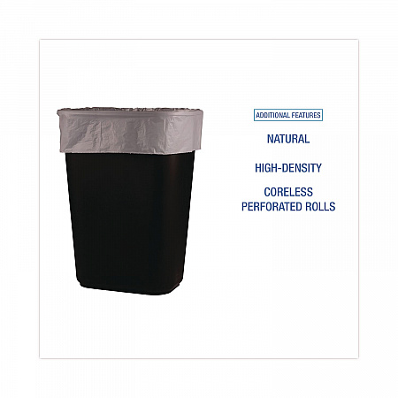 High-Density Can Liners, 30 gal, 8 mic, 30