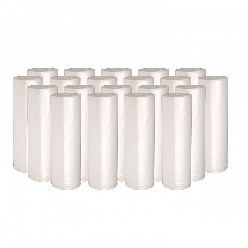 High-Density Can Liners, 30 gal, 10 mic, 30" x 36", Natural, Perforated Roll, 25 Bags/Roll, 20 Rolls/Carton (303613)