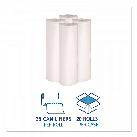 High-Density Can Liners, 30 gal, 10 mic, 30