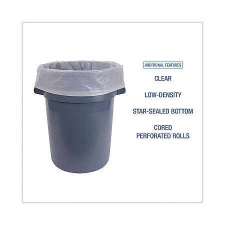 Industrial Can Liner Rolls, 60 gal, 2.5 mil, 21