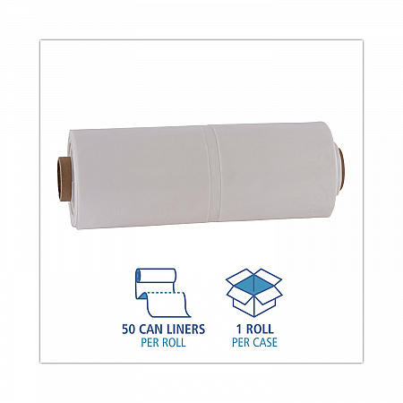 Industrial Can Liner Rolls, 60 gal, 2.5 mil, 21