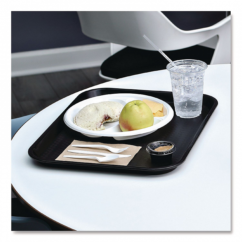 Four-Piece Cutlery Kit, Mediumweight, Fork/Knife/Napkin/Spoon, Plastic, White, 250/Carton (FKTNMWPPWH)