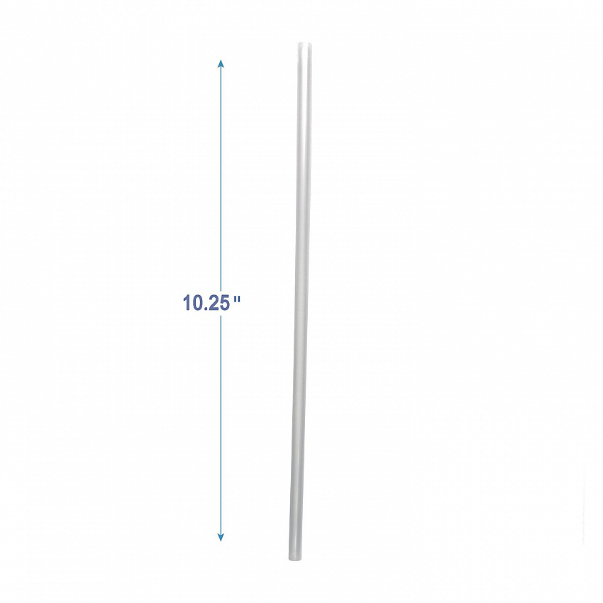 Wrapped Giant Straws, 10.25", Polypropylene, Clear, 100/Pack, 10 Packs/Carton (JSTW1025CLR)