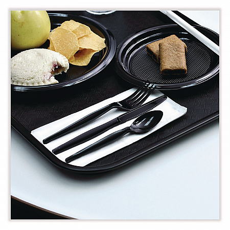 Heavyweight Wrapped Polypropylene Cutlery, Knife, Plastic, Black, 1,000/Carton (KNIHWPPBIW)