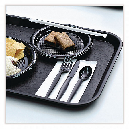 Heavyweight Wrapped Polypropylene Cutlery, Knife, Plastic, Black, 1,000/Carton (KNIHWPPBIW)