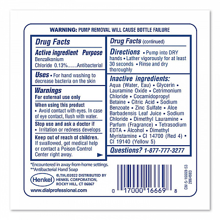 Antibacterial Foaming Hand Wash Refill for FIT Manual Dispenser, Original Scent, 1.2 L, 3/Carton (16670)