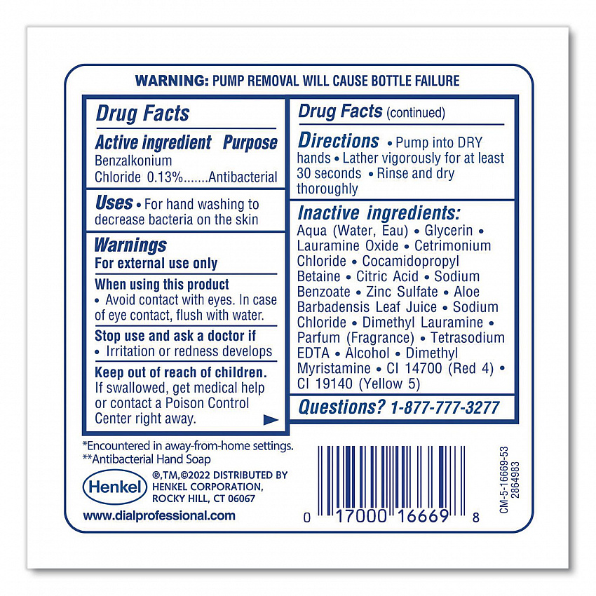 Antibacterial Foaming Hand Wash Refill for FIT Manual Dispenser, Original Scent, 1.2 L (16670EA)