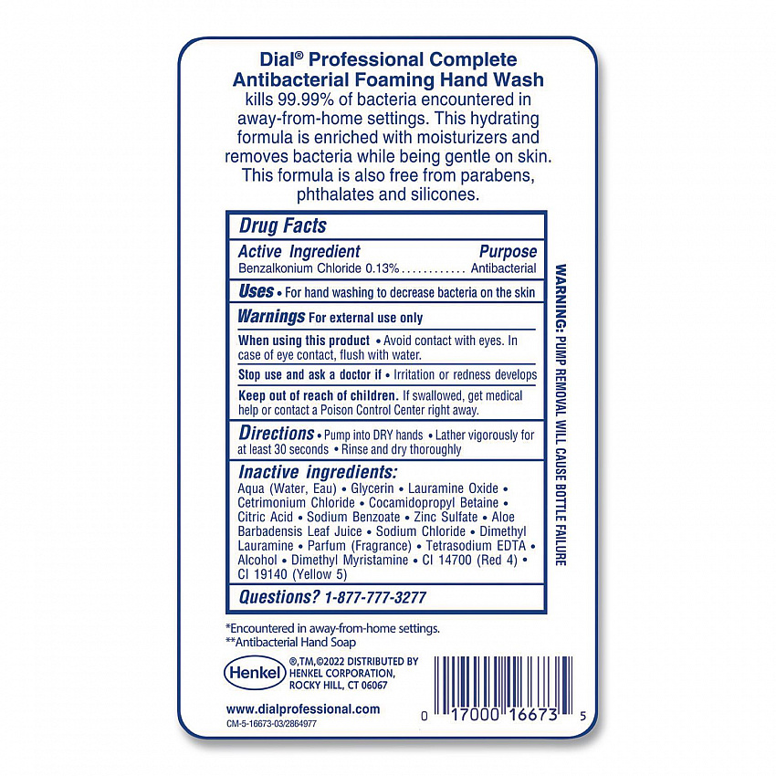 Antibacterial Foaming Hand Wash Refill for FIT Touch Free Dispenser, Original Scent, 1 L, 3/Carton (16674)