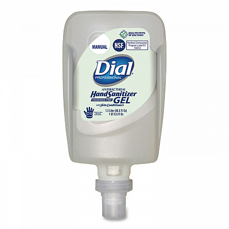 Antibacterial Gel Hand Sanitizer Refill for FIT Manual Dispenser, 1.2 L, Fragrance-Free, 3/Carton (16706)