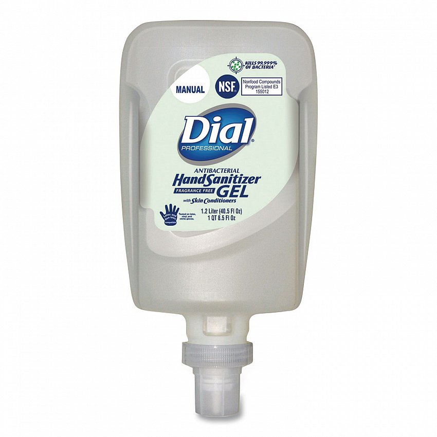Antibacterial Gel Hand Sanitizer Refill for FIT Manual Dispenser, 1.2 L, Fragrance-Free, 3/Carton (16706)