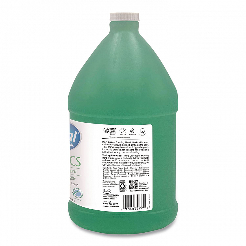 Basics Hypoallergenic Foaming Hand Soap Refill, Floral, 1 gal Refill Bottle (1700035438)