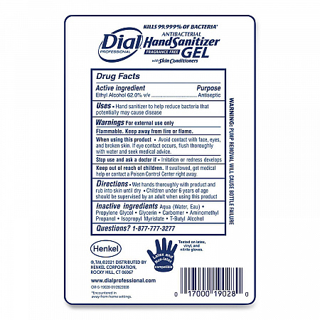 Antibacterial Gel Hand Sanitizer Refill for FIT Touch Free Dispenser, 1.2 L Bottle, Fragrance-Free, 3/Carton (19029)