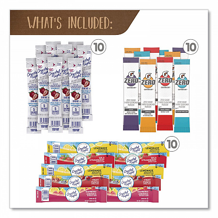 Drink Mixes Snack Box, 50 Assorted Mixes/Box (70000165)