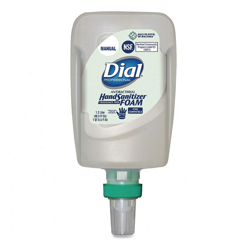 Antibacterial Foaming Hand Sanitizer Refill for FIT Manual Dispenser, 1.2 L Bottle, Fragrance-Free, 3/Carton (19038)