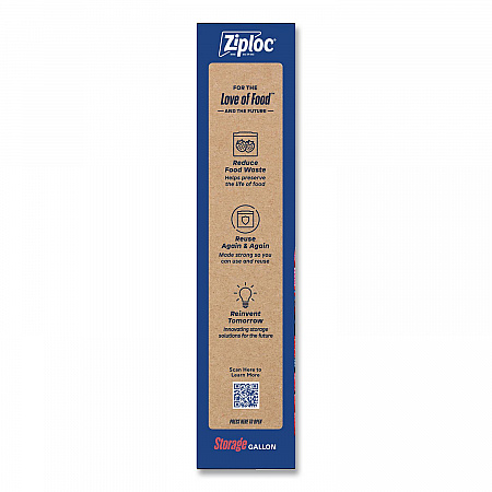 Double Zipper Storage Bags, Triple System Seal, Gallon, 9.6