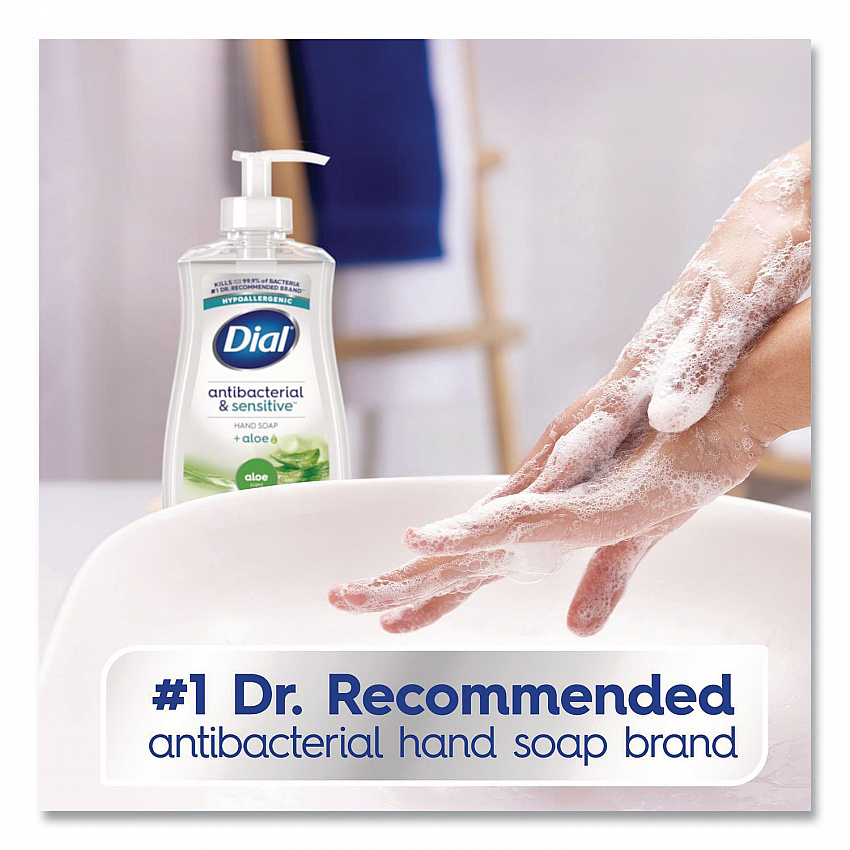 Antibacterial Liquid Hand Soap, Aloe Scent, 11 oz, 12/Carton (20946)