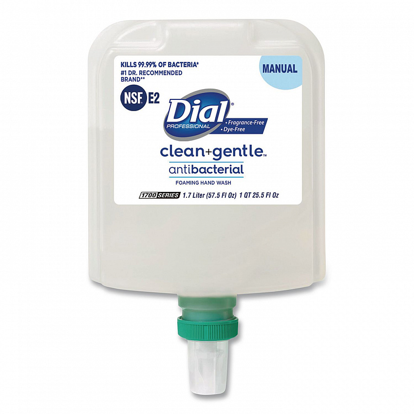 Clean+Gentle Antibacterial Foaming Hand Wash Refill for 1700 Dispenser, Fragrance-Free, 1.7 L, 3/Carton (32094)