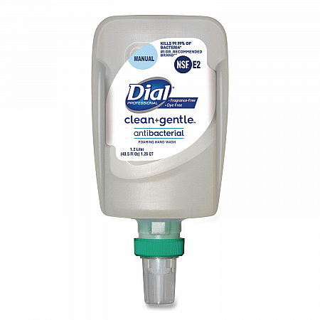 Clean+Gentle Antibacterial Foaming Hand Wash Refill for FIT Manual Dispenser, Fragrance-Free, 1.2 L, 3/Carton (32100CT)