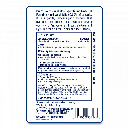 Clean+Gentle Antibacterial Foaming Hand Wash Refill for FIT Touch Free Dispenser, Fragrance-Free, 1 L, 3/Carton (32106CT)