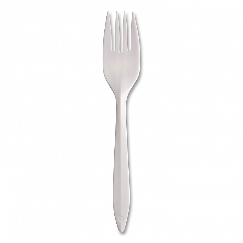 Style Setter Medium Weight Polypropylene Cutlery, Fork, Plastic, White, 1,000/Carton (F6OW)
