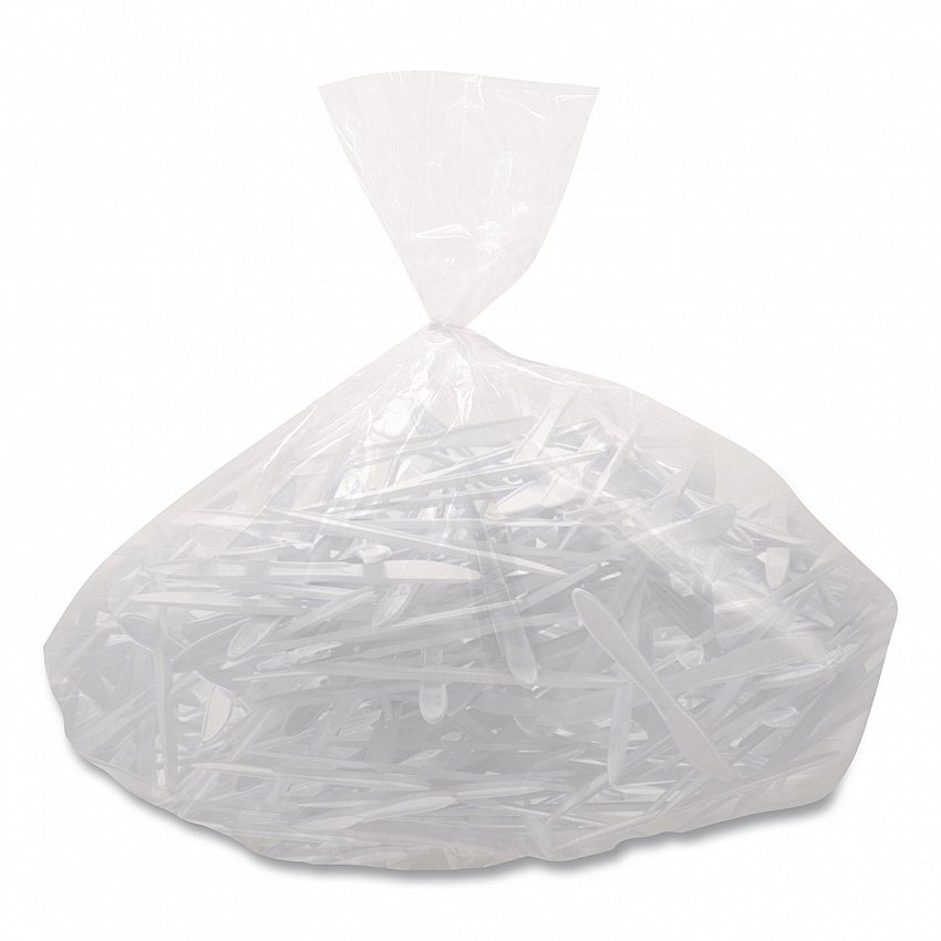 Style Setter Medium Weight Polypropylene Cutlery, Knife, Plastic, White, 1,000/Carton (K6OW)