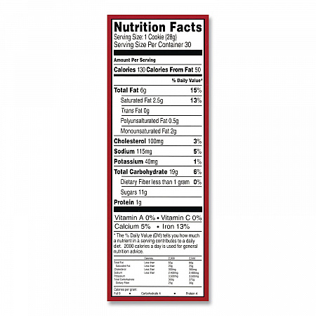 Milk Chocolate Chip Cookies, 1 oz, Individually Wrapped Pack, 30/Carton (21200009)