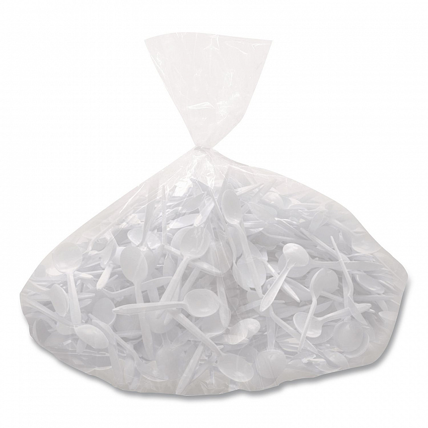 Style Setter Medium Weight Polypropylene Cutlery, Soup Spoon, Plastic, White, 1,000/Carton (SU6OW)