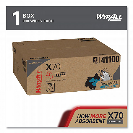 X70 Cloths, Flat Sheet, 16.6 x 14.9, White, 300/Carton (41100)