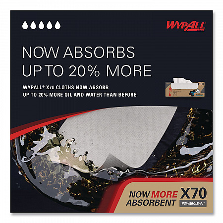 X70 Cloths, Flat Sheet, 16.6 x 14.9, White, 300/Carton (41100)