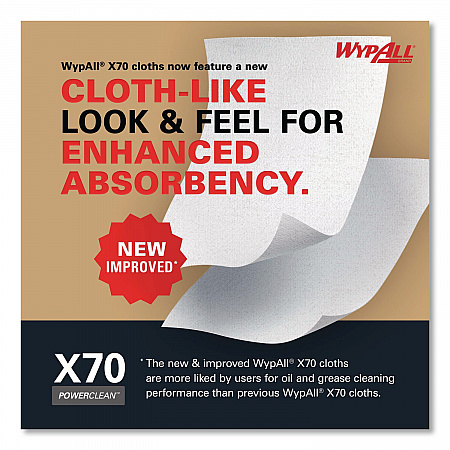 X70 Cloths, Flat Sheet, 16.6 x 14.9, White, 300/Carton (41100)