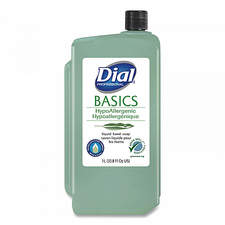 Basics MP Free Liquid Hand Soap Refill, Unscented, 1 L, 8/Carton (33821)