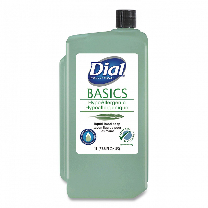 Basics MP Free Liquid Hand Soap Refill, Unscented, 1 L, 8/Carton (33821)