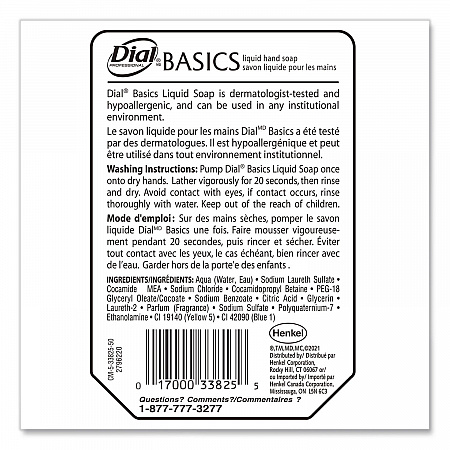 Basics MP Free Liquid Hand Soap Refill for Versa Dispenser, Unscented, 15 oz, 6/Carton (33827)