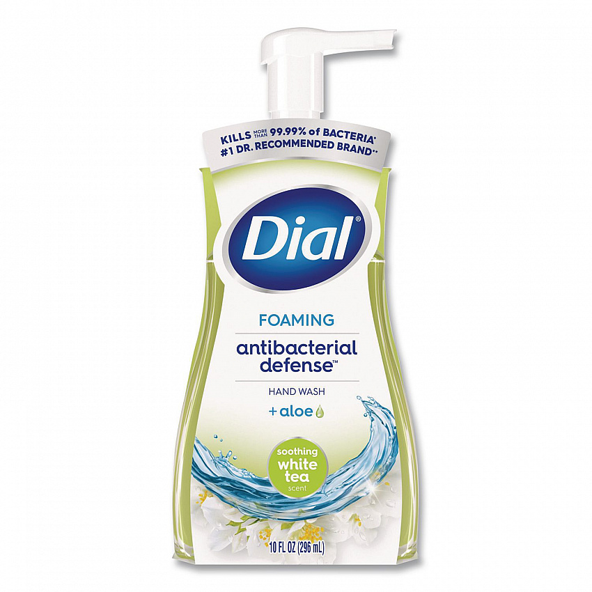 Antibacterial Foaming Hand Wash, Soothing White Tea Scent, 10 oz, 8/Carton (34733)