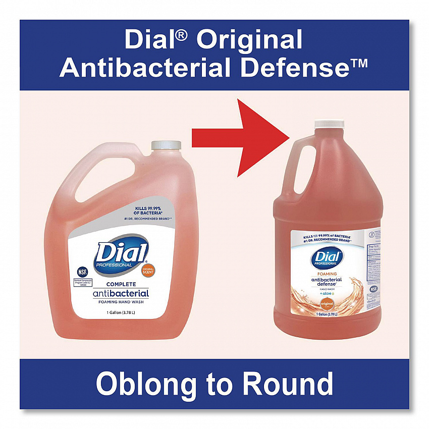 Antibacterial Defense Original Foaming Hand Wash, Plus Aloe, Original Scent, 1 gal, 4/Carton (35452)