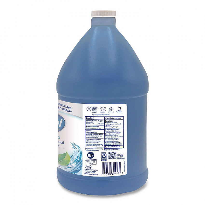 Antibacterial Defense Foaming Hand Wash Refill, Plus Aloe Formula, Spring Water Scent, 1 gal, 4/Carton (35458)