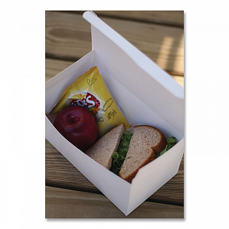 Carryout Boxes, 9 x 5 x 4, White, Paper, 250/Carton (2757)