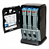 Tri-Tower Mini Dispenser, Holds Forks/Knives/Spoons or Sporks, 13.15 x 31.03 x 17.5, Black/Gray (DUSSTDSP3MIN)