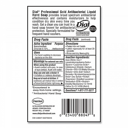 Gold Antibacterial Liquid Hand Soap, 1 gal, 4/Carton (88047CT)
