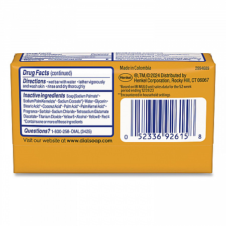 Deodorant Bar Soap, Iconic Dial Gold Fragrance, 4 oz, 36/Carton (92617)
