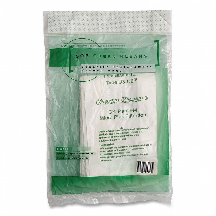 GK-Pan UM Replacement Bag, 3 Bags/Pack, 12 Packs/Carton (GKPANUM)