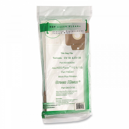 GK-CV30 Replacement Bag, 10 Bags/Pack, 10 Packs/Carton (GKCV30)