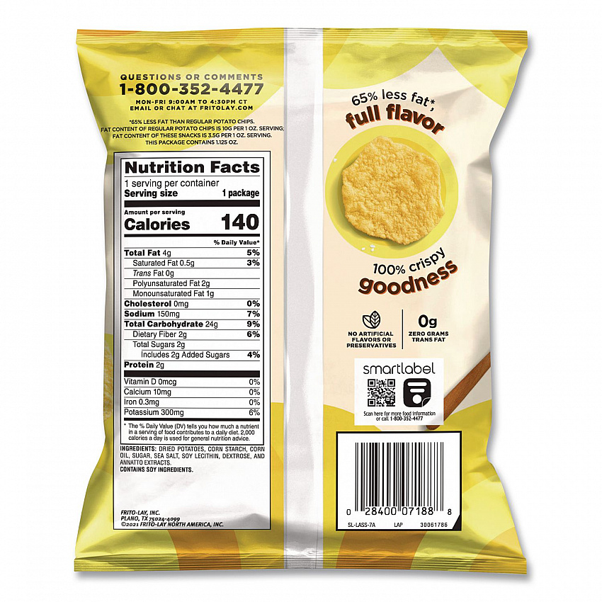 Baked Variety Pack, Baked Cheetos/Baked Lays BBQ/Baked Lays Original/Baked Ruffles Cheddar Sour Cream, 30 Bags/BX, 2 Boxes/CT (77325)